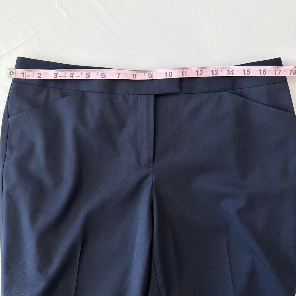 Lafayette 148 Womens 10 Irving Wool Pants Navy Stretch Ankle Dress Career $448 - Picture 11 of 15